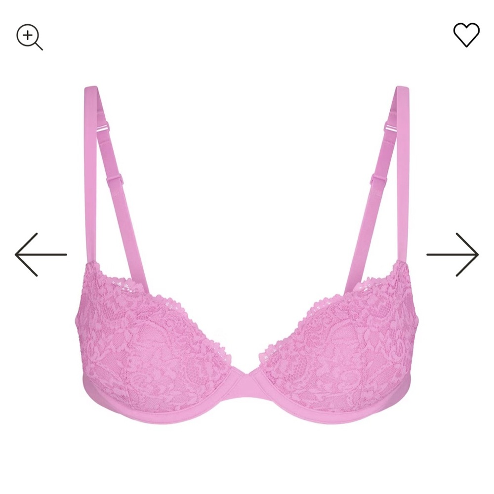 Lace Underwire Bra in Pink